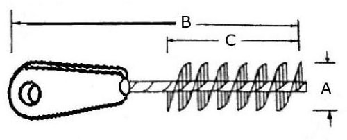 BRUSHTECH B241C Lint Catching Brush for Upper Level Dryer Traps.