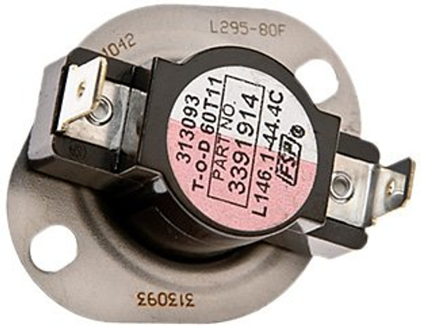 Whirlpool 3391914 Hi Limit Thermo L295-50 Dryer With White Earbud Headphones