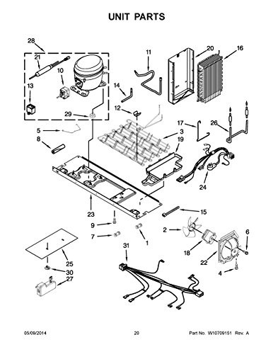 Whirlpool W10857624 For Refrigerator Defrost Heater