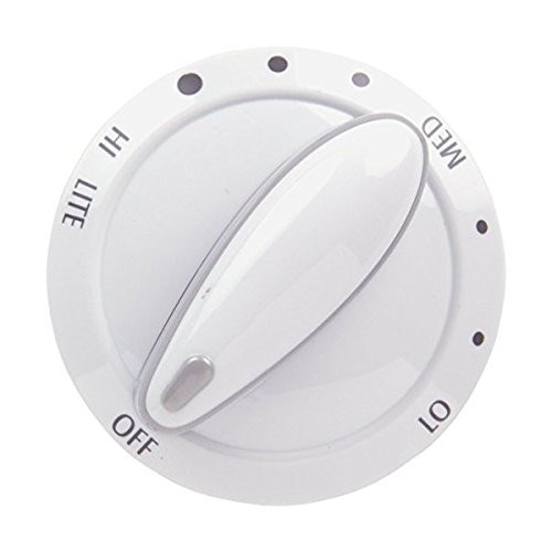Whirlpool WP74011276 Cooktop Burner Knob (White)