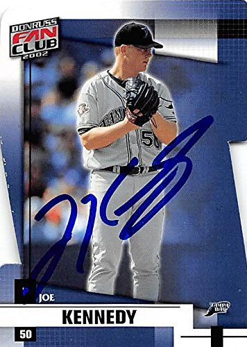 Fisher Paykel 247790 Autograph Warehouse Joe Kennedy Autographed Baseball Card - Tampa Bay Rays 2002 Donruss Fan Club - No. 185