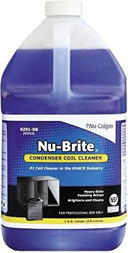 NU CALGON 429108 Alkaline Based Coil Cleaner, 1 Gal, Blue, Pack of 4