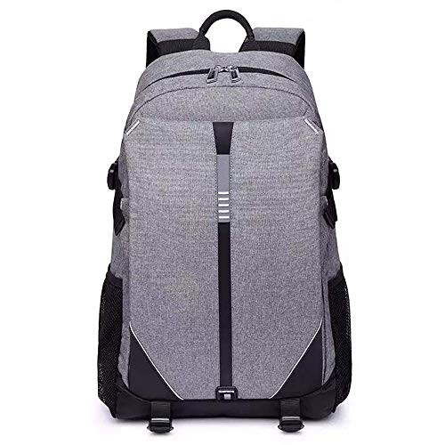 Fisher Paykel 547034 BBLLZE Students School Backpack College Bag Laptop Rucksack Travel Bag Casual Daypack with USB Charging Port,Gray,48×30×24CM
