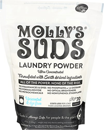 Fisher Paykel 575099 Molly's Suds Unscented Laundry Detergent Powder, 70 Loads, Natural Laundry Soap for Sensitive Skin