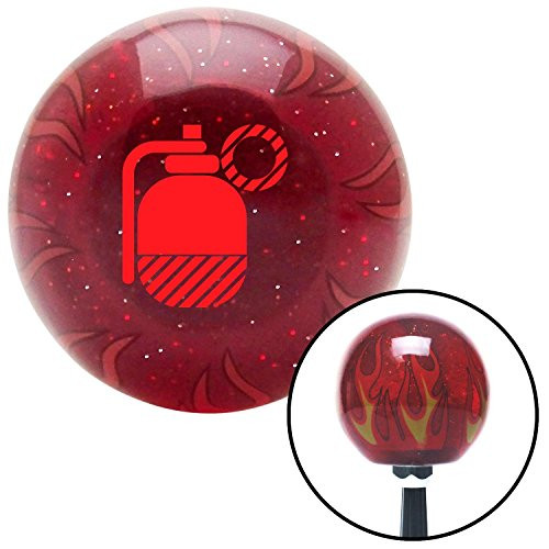 Fisher Paykel 240311 American Shifter Red Flame Metal Flake Shift Knob with M16 x 1.5 Insert (Red Grenade with Pin)