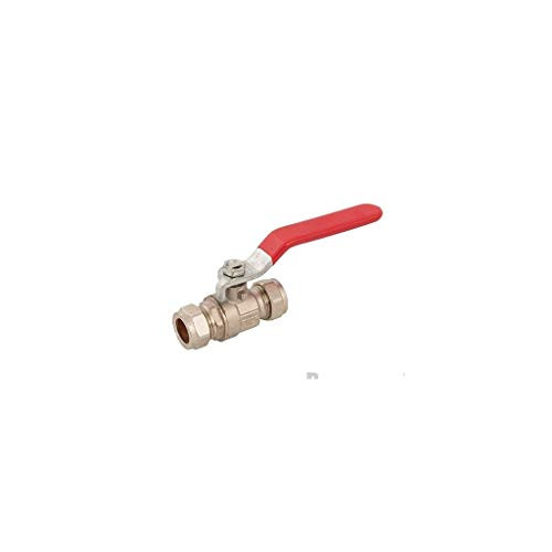 Fisher Paykel 534802 Plumbob Lever Ball Valve, Body-Silver/Handle-Red