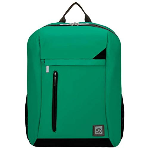 Fisher Paykel 547505 Jade Green with Black Trim Padded Laptop Backpack for Toshiba Satellite Series, Tecra Series, Portege Series, Google Pixelbook, Laptops up to 17.25 inch