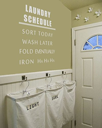 Bosch 10005080 Laundry Schedule Wall Decal Vinyl Decal, Wall, Car, Laptop - Orange - 50 inch