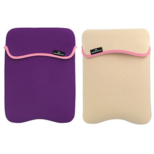 Fisher Paykel 421867 Reversible Notebook Sleeve Fits Most Widescreens Up to 12.1 Purple and Cream