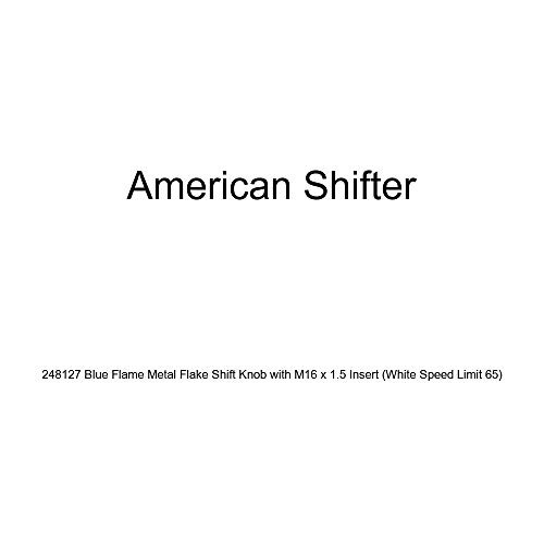 Fisher Paykel 248127 American Shifter Blue Flame Metal Flake Shift Knob with M16 x 1.5 Insert (White Speed Limit 65)