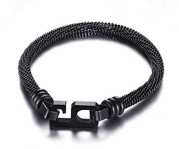 Bosch 11030743 JAJAFOOK Men's Stainless Steel Mesh Wire Personality 9 Buckle Bangle Bracelets, Gold Plated Black,Black Bosch 11030743 JAJAFOOK Men's Stainless Steel Mesh Wire Personality 9 Buckle Bangle Bracelets, Gold Plated Black,Black