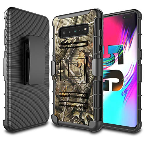 Bosch 11023292 Njjex Case Compatible with Samsung Galaxy S10 5G, [Ngate] Armor Defender Locking Swivel Holster Belt Clip Kickstand Heavy Duty Full Body Carrying Phone Cover For Galaxy S10 5G 6.7 Inch [Yellow Branch]