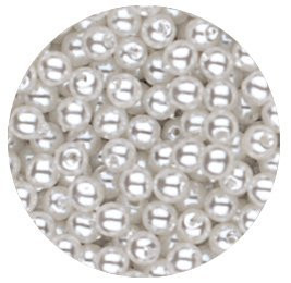 Fisher Paykel 207341 3mm Round Simulated White Pearl Beads Pack of 500 Made in Japan