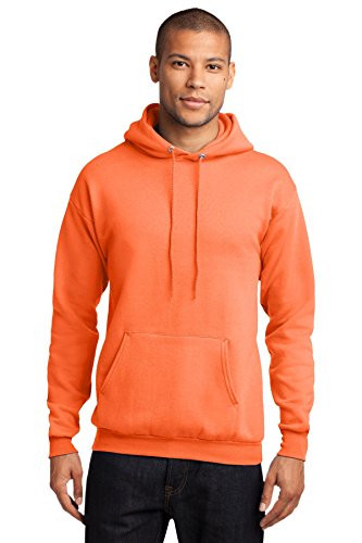 Fisher Paykel 837192 Port & Company Men's Classic Pullover Hooded Sweatshirt S Neon Orange