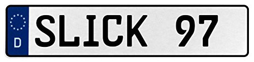 Fisher Paykel 578772 Vintage Parts Wall Art (Slick 97 White Stamped Aluminium Deutschland License Plate Man cave)