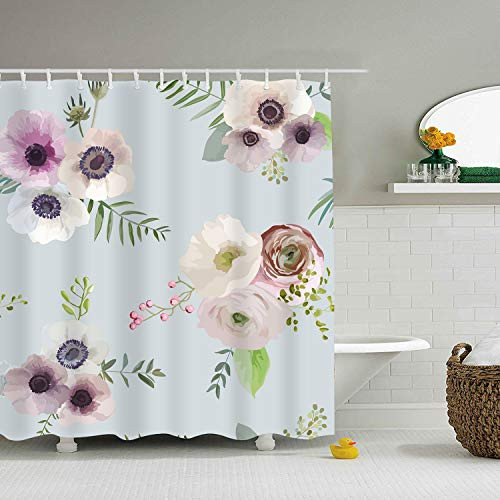 Bosch 11024377 hodmadod Vintage Flower Print Bath Shower Curtain 79 x 72