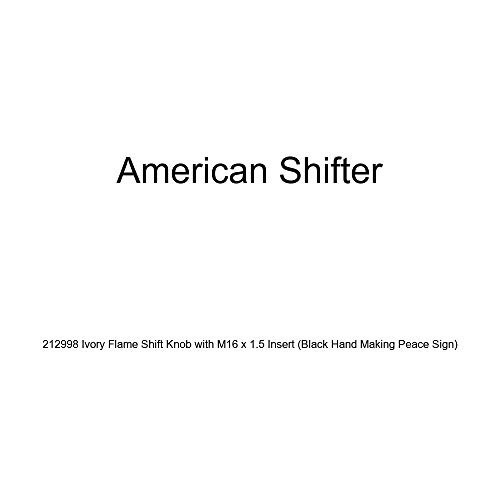 Fisher Paykel 212998 American Shifter Ivory Flame Shift Knob with M16 x 1.5 Insert (Black Hand Making Peace Sign)