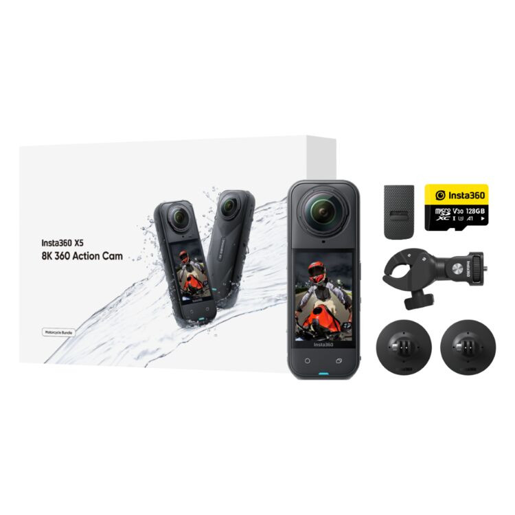 Insta360 X5 8K Action Camera - Motorcycle Bundle - Grom Dudes Garage