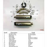 M4 Yamaha R1 2009-14 Undertail Slip-ons with Titanium Canisters