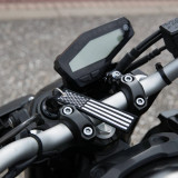 Moto Loot USA Flag Black And White - Motorcycle Keychain