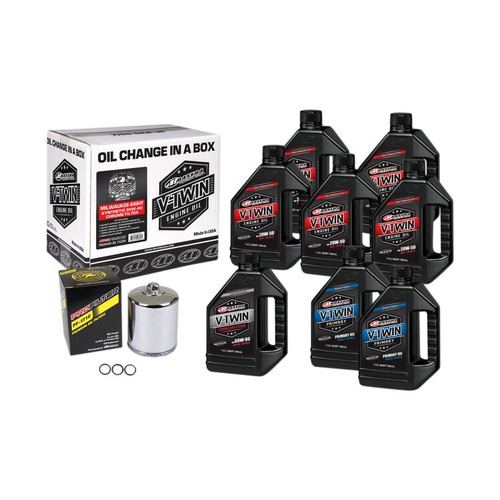 Maxima V-Twin Complete Oil Change Kit For Milwaukee Eight 2017-2026
