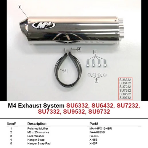 M4 Suzuki GSX-R1000 2003-2004 Bolt-On System 