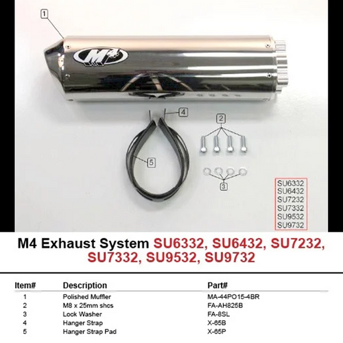 M4 Suzuki GSX-R600 2004-2005 Bolt-On System 