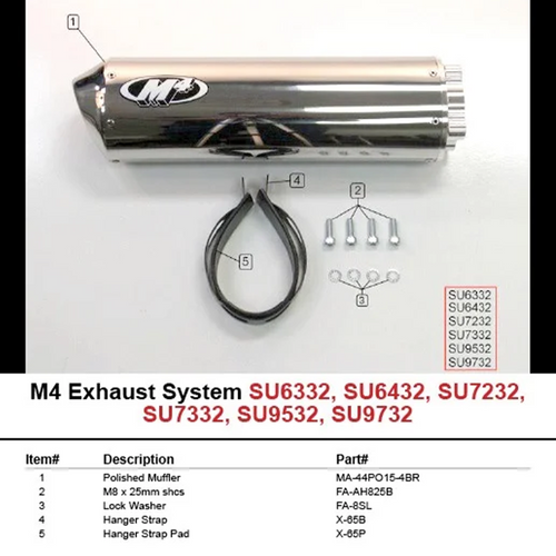 M4 Suzuki GSX-R750 2000-2003 Bolt-On System 