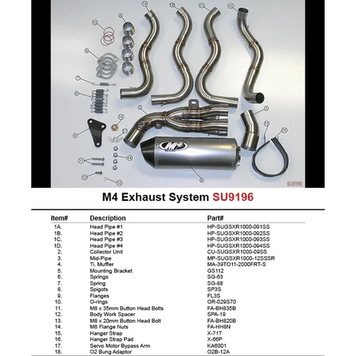 M4 Suzuki GSX-R1000 2012-2016 Street Slayer Full System
