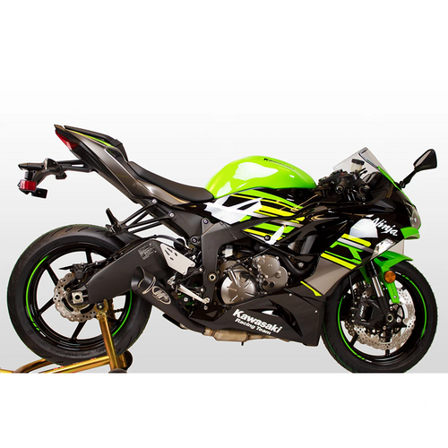 M4 Kawasaki ZX-6R Tech1 2009-2026 Slip-On with Black GP19 Canister
