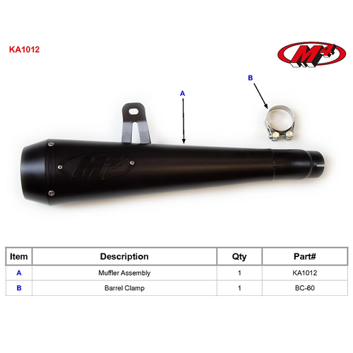 M4 Kawasaki Eliminator 2024-2026 All Black Retro-Drag Slip-On