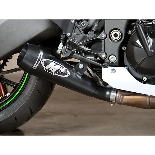 M4 Kawasaki ZX-10R 2008-10 Slip-On System with Black GP Canister