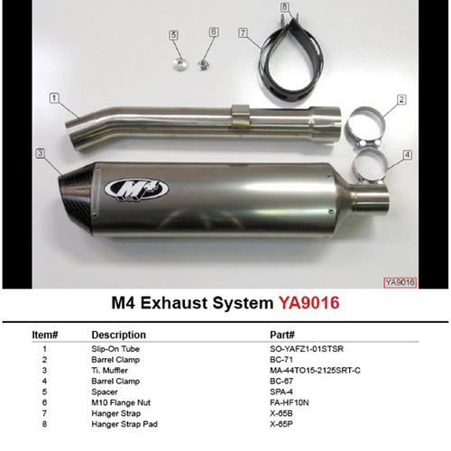 M4 Yamaha FZ1 2001-05 Slip-On