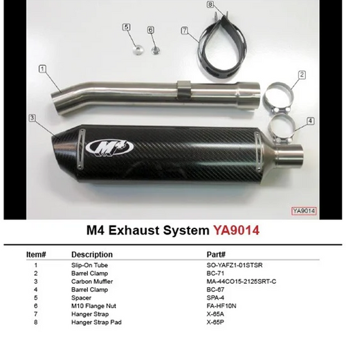 M4 Yamaha FZ1 2001-05 Slip-On