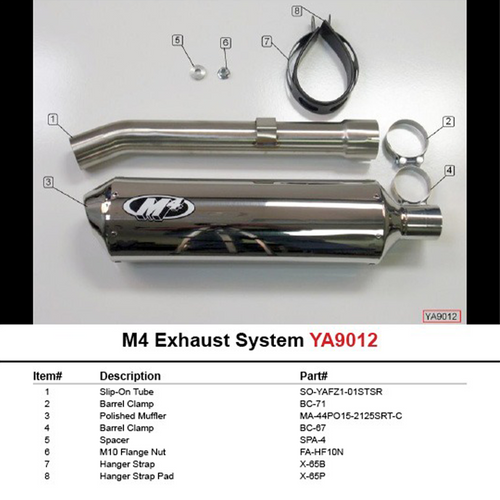 M4 Yamaha FZ1 2001-05 Slip-On