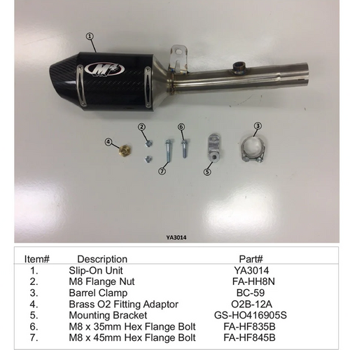 M4 Yamaha YZF-R3/MT-03 2015-2024 Street Slayer Carbon Slip-On