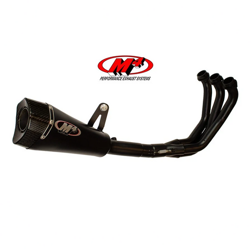 M4 Yamaha FZ-09/MT-09 2014-2021 / XSR900 2016-2021 All Black Full System Featuring The RM1 Style Canister