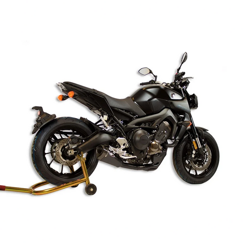 M4 Yamaha FZ-09/MT-09 2014-2021 / XSR900 2016-2021 All Black Full System Featuring The RM1 Style Canister