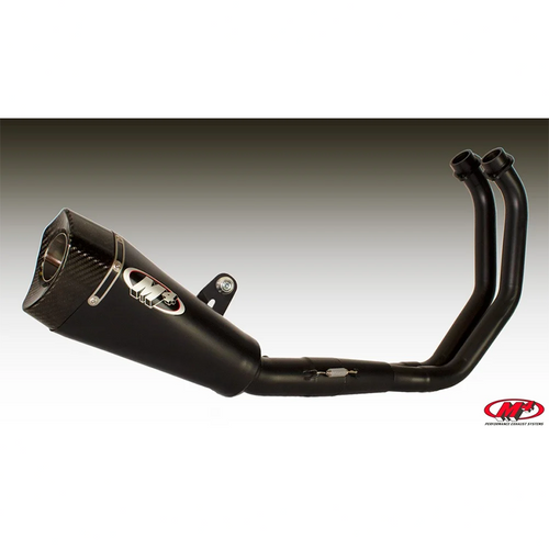 M4 Yamaha FZ-07/MT-07/XSR700 2015-2026 All Black Full System Featuring The RM1 Style Canister