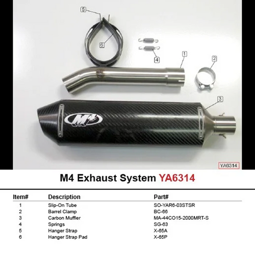 M4 Yamaha R6 2003-05 Slip-On