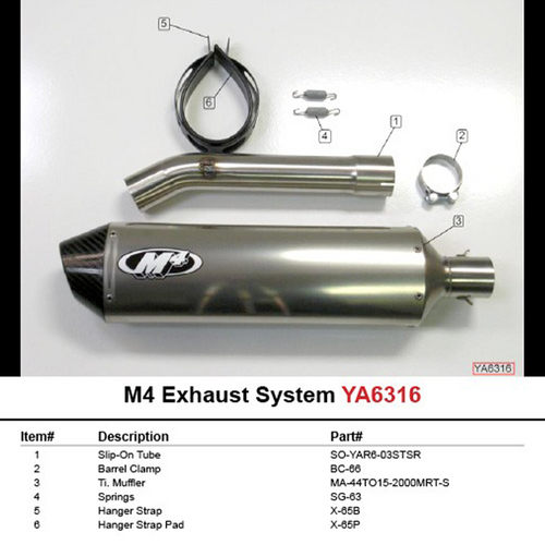 M4 Yamaha R6 2003-05 Slip-On