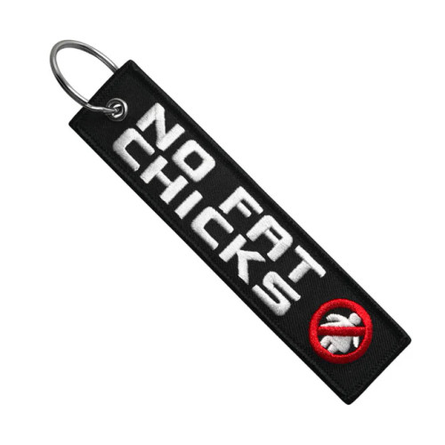 Moto Loot No Fat Chicks - Motorcycle Keychain