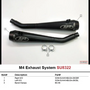 M4 Suzuki Hayabusa 2008-2020 Slip-On System with Twin Black Retro-Drag Canisters