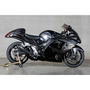 M4 Suzuki Hayabusa 2008-2020 Slip-On System with Twin Black Retro-Drag Canisters