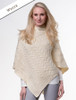 Aran Cable Poncho - White