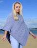 Super Soft Cable Stitch Poncho - Ocean grey