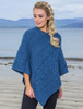 Super Soft Cable Stitch Poncho - Irish Sea