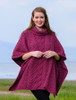 Super Soft Cowl Neck Poncho - Jam