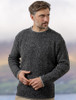 Wool Cashmere Crew Neck Sweater - Charcoal