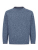 Wool Cashmere Crew Neck Sweater - Blue oCEAN